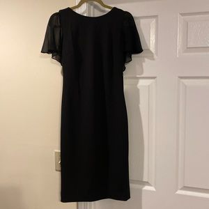 Calvin Klein Black Flutter Sleeve Dress. New w/tag. Size 4
